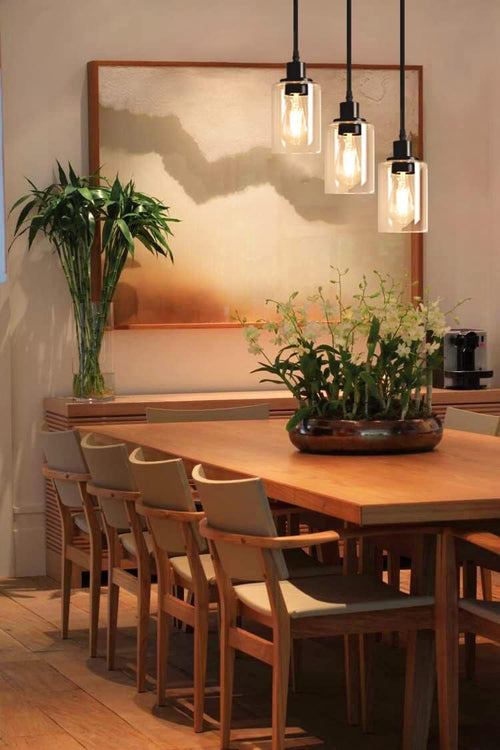 Adjustable Black Pendant Light — 3-Light - View 2