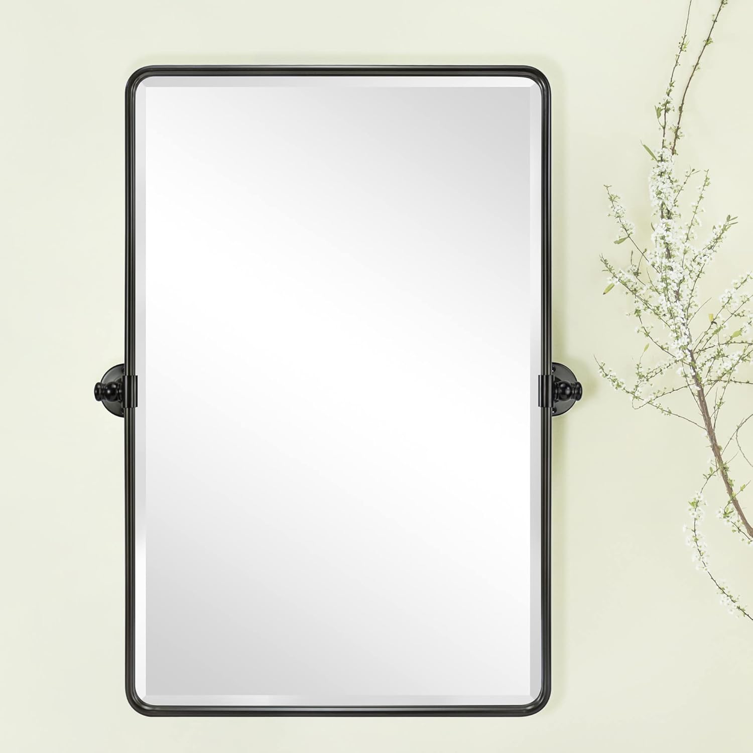 Framed Farmhouse Black Vanity Mirror — 24" — Oil Rubbed Bronze