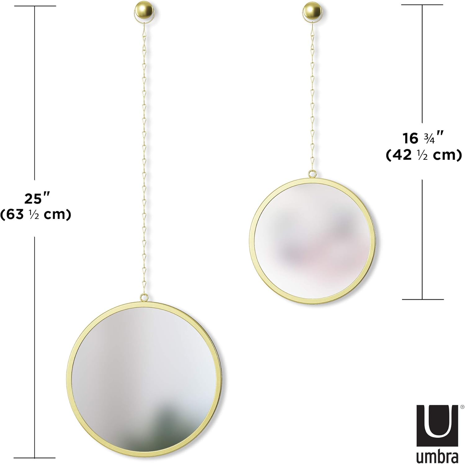 Round Luxe Gold Mirror — Set of 3 - View 3
