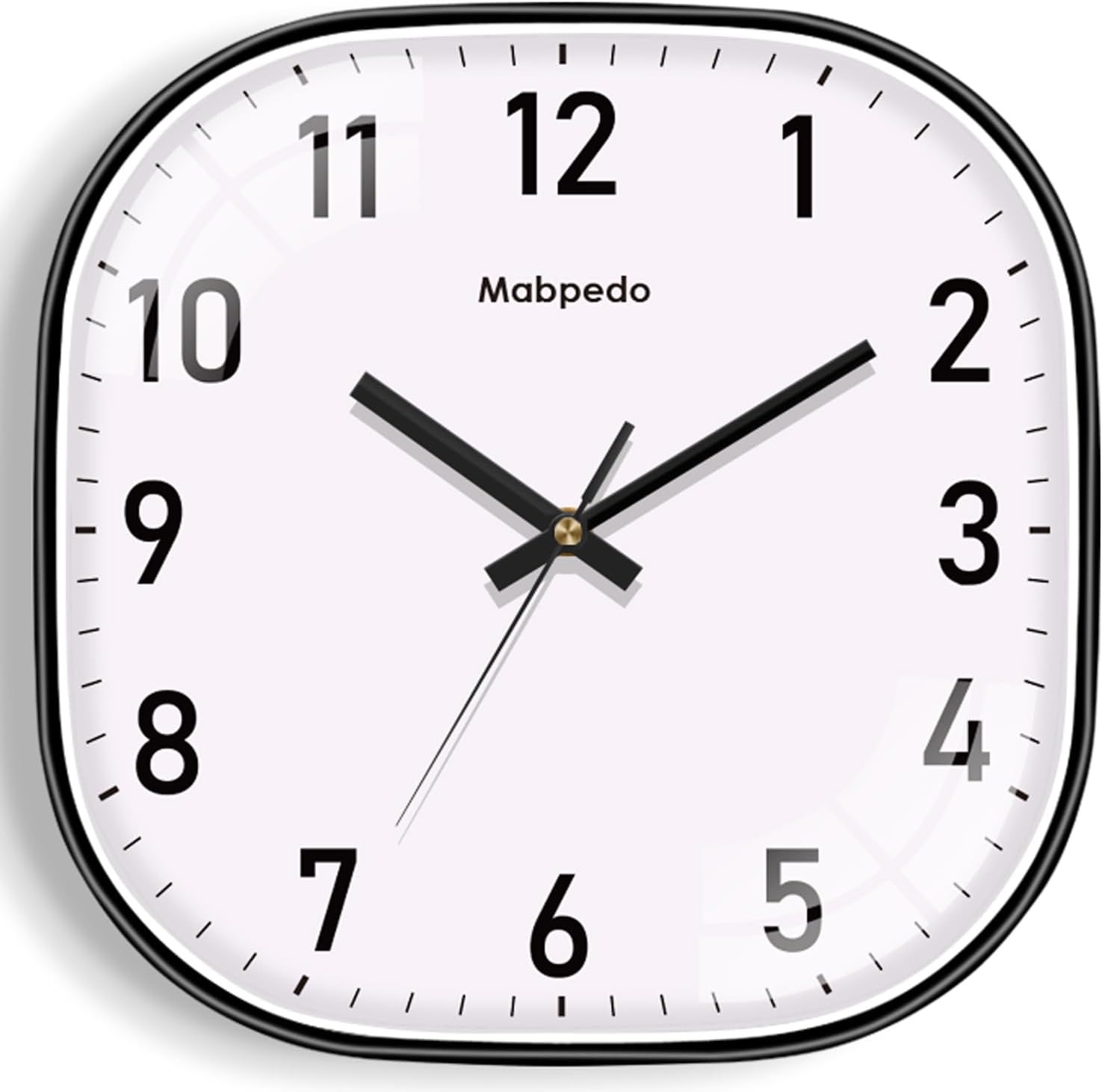 Battery Operated Black Wall Clock — 8" — Black