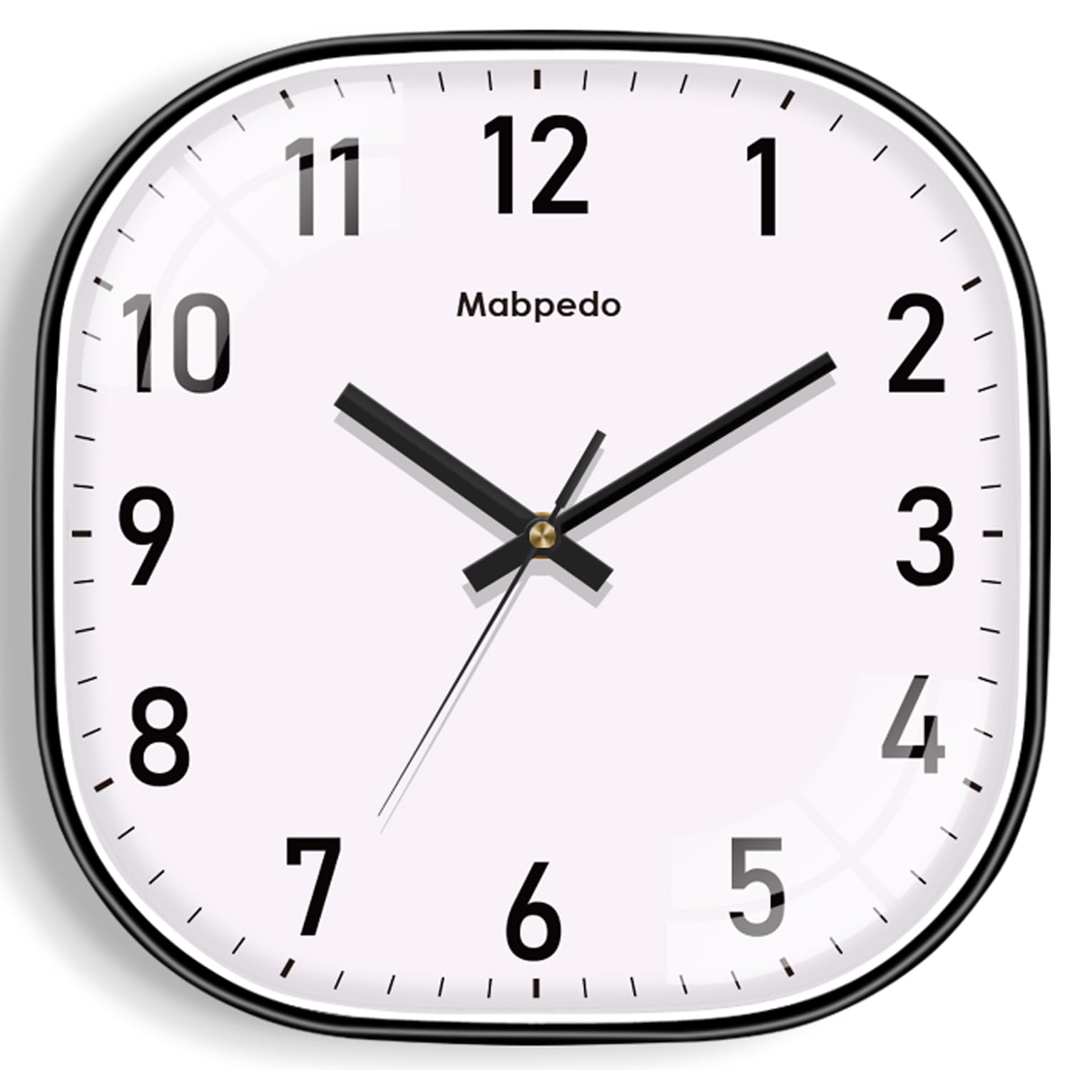Battery Operated Black Wall Clock — 8"