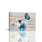 Framed Luxe Blue Wall Art — 16"