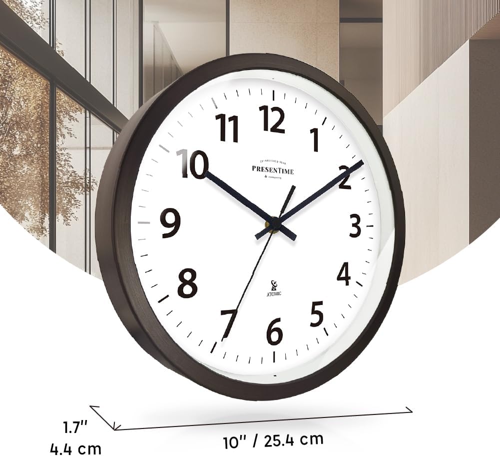 Mid-Century Gold Wall Clock — 10" - View 7