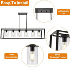 Farmhouse Black Chandelier — 6-Light - View 5