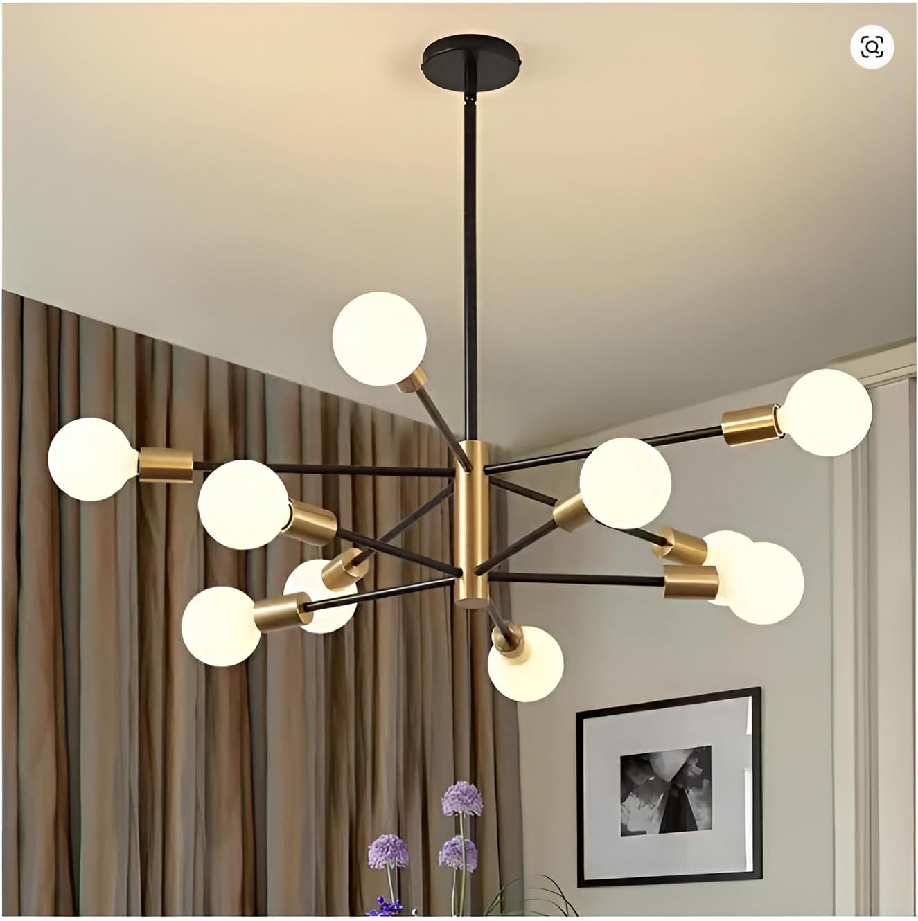 Adjustable Farmhouse Metal Chandelier — 8-Light — 10-light