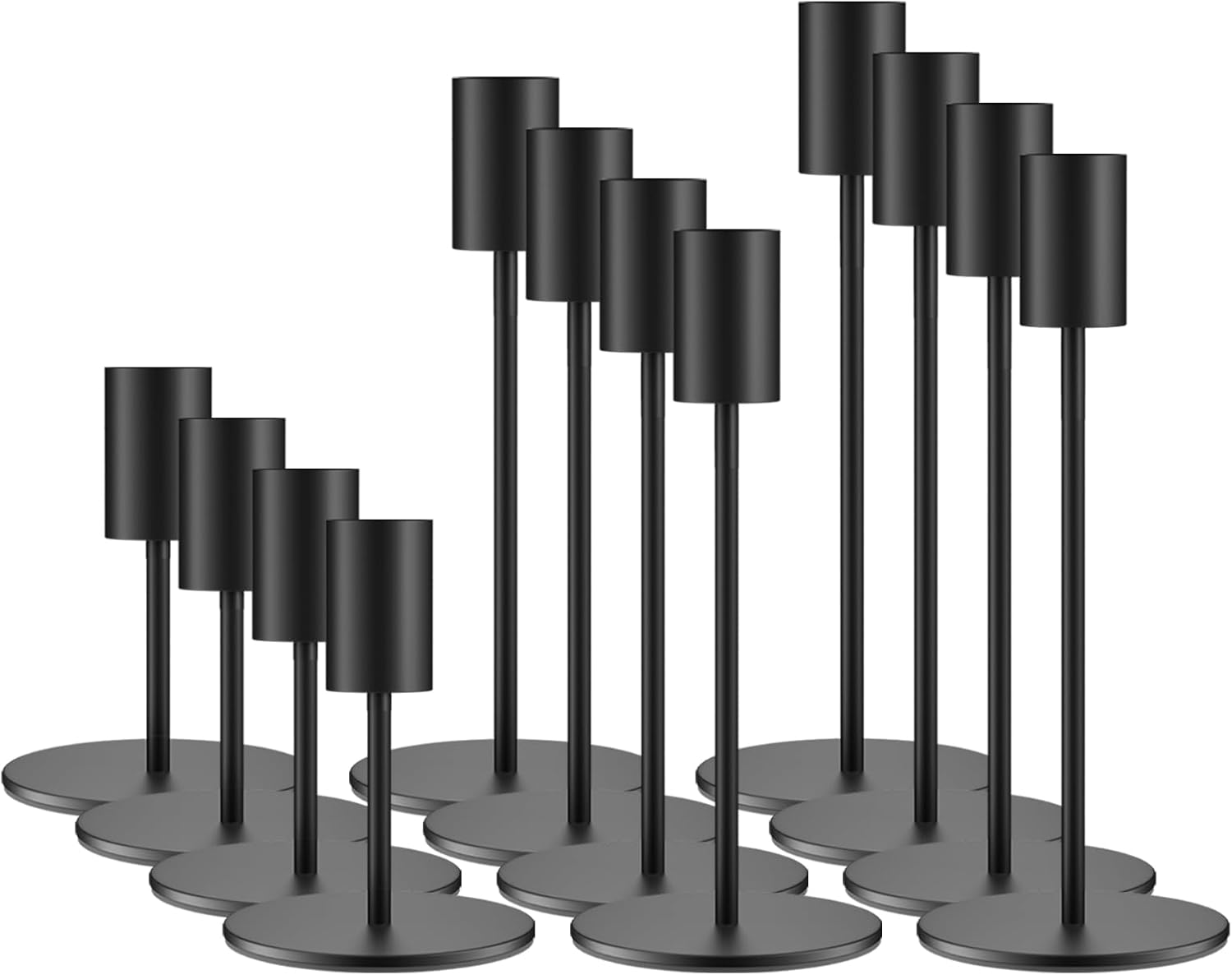 Luxe Black Candle — Set of 6 — Black