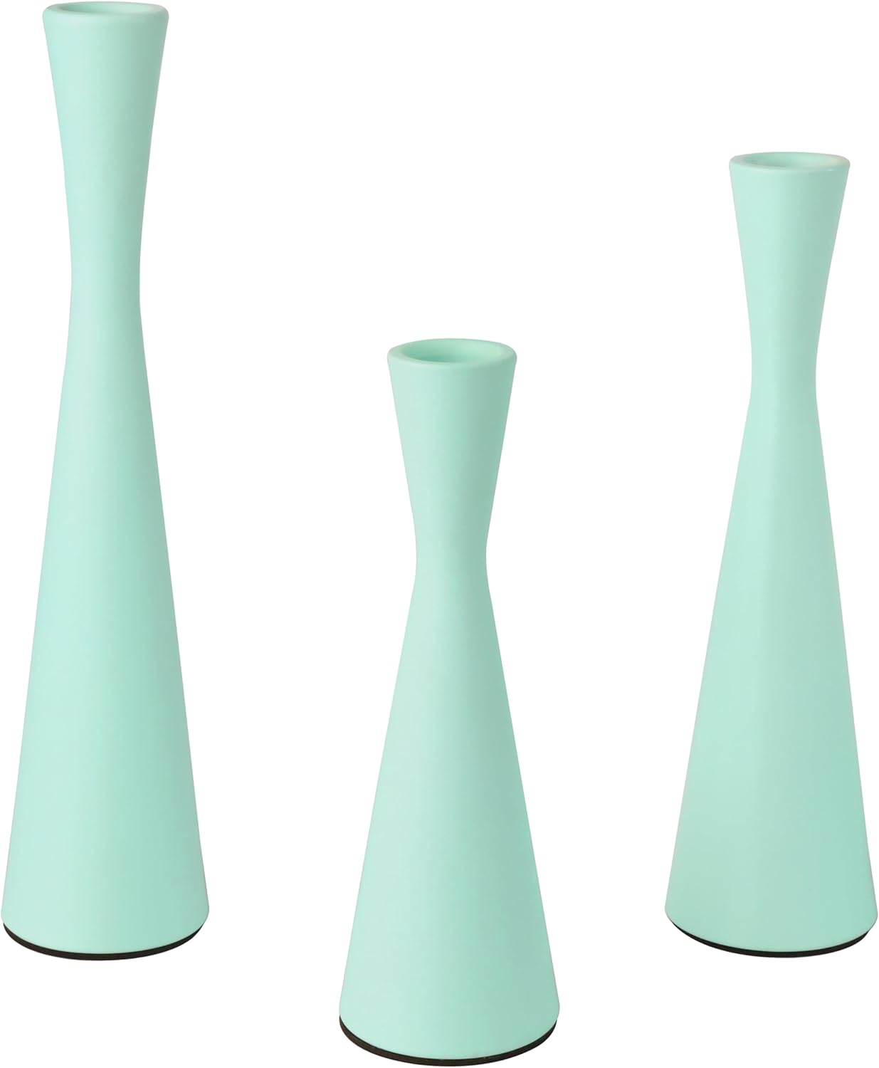 Luxe Black Candle — Set of 2 — Light Green