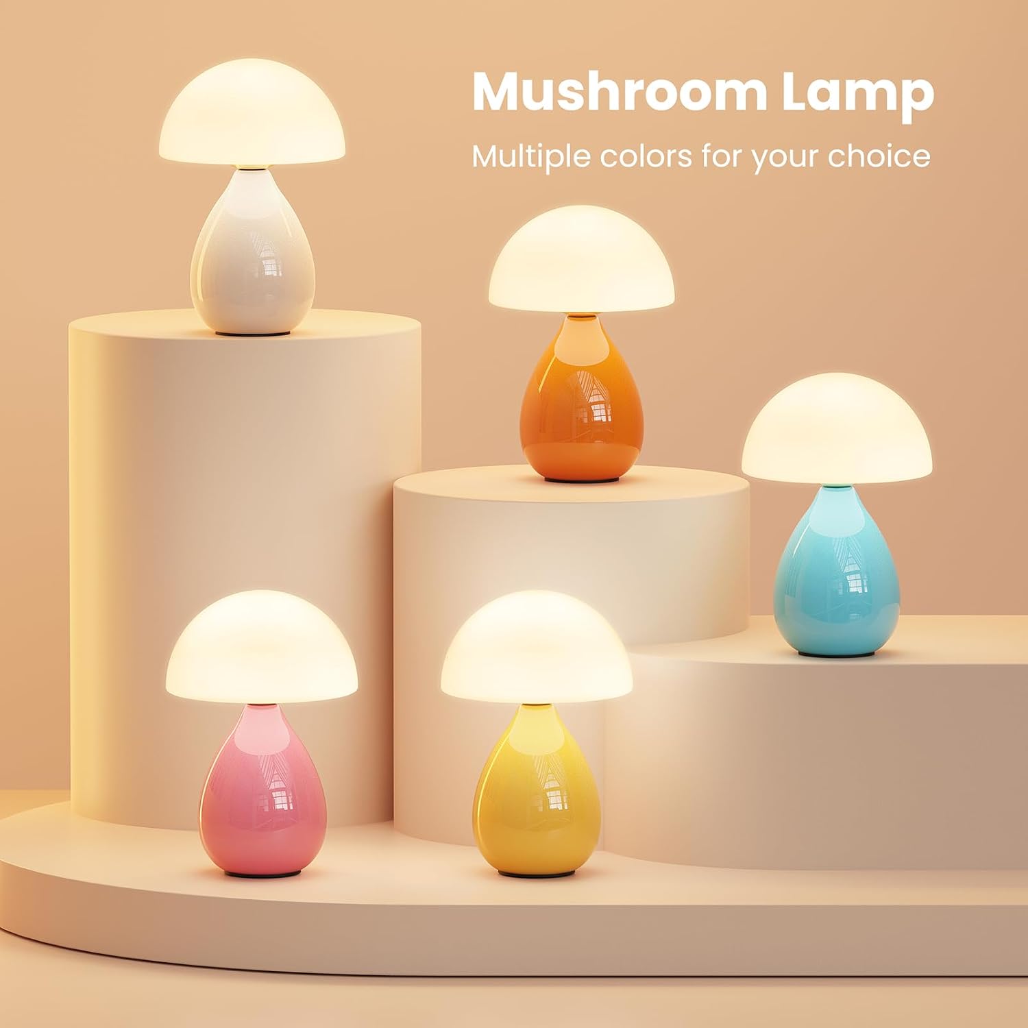 Dimmable Modern Blue Table Lamp - View 2