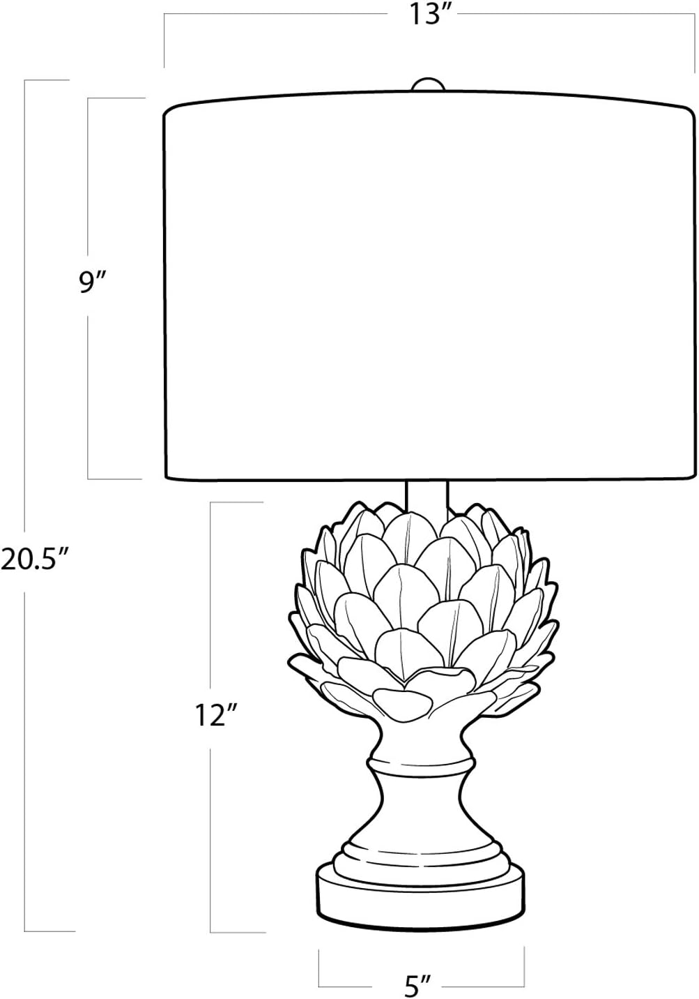 Linen Fabric Table Lamp — 5" - View 8