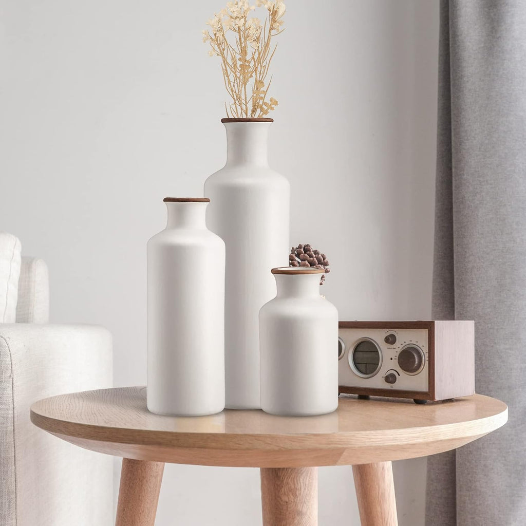 Farmhouse Ceramic Flower Vase - View 6