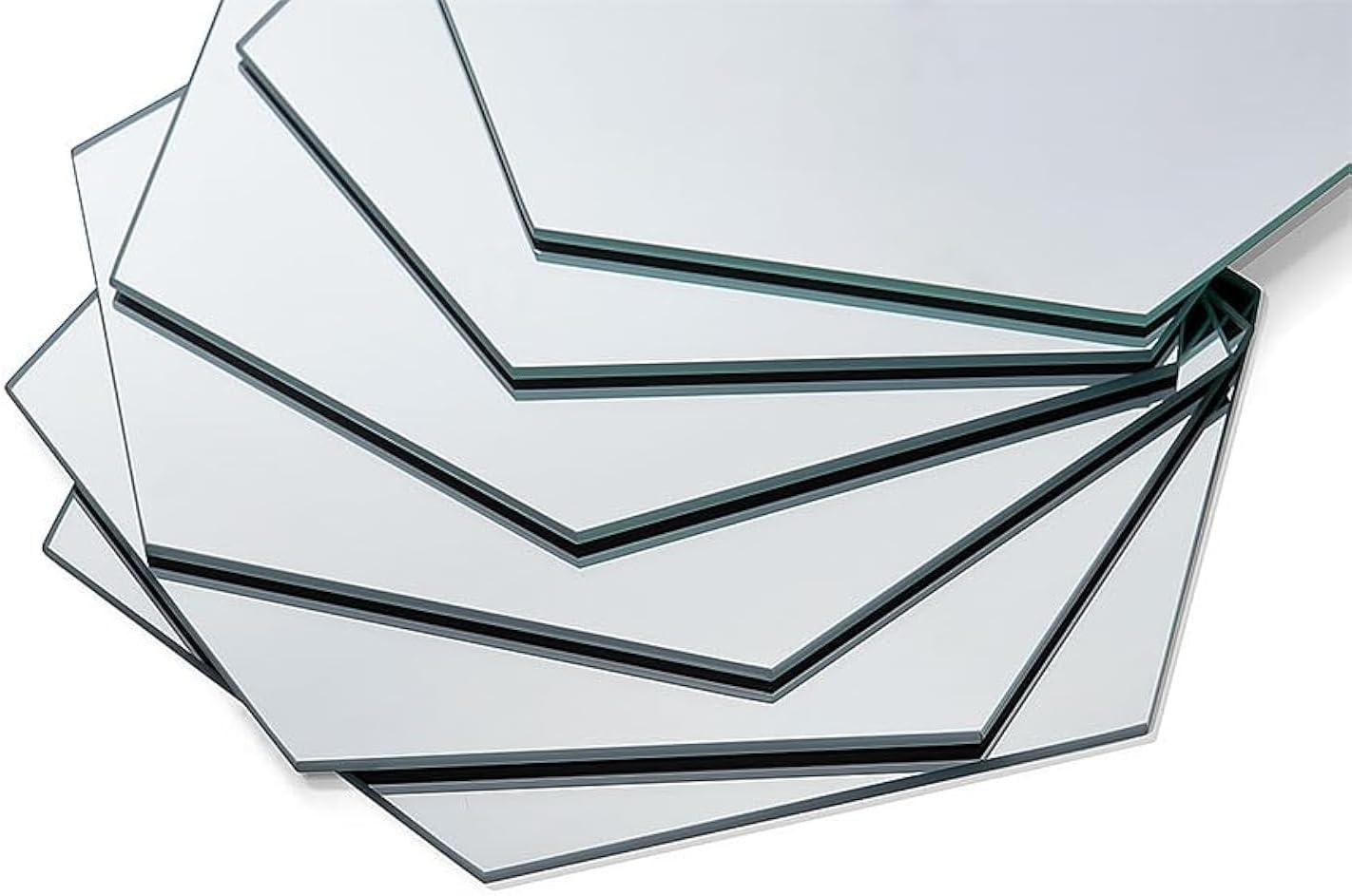 Luxe Glass Wall Mirror — 9.5" — Hexagonal