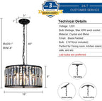 Luxe Glass Chandelier — 16" - View 3