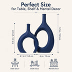 Modern Blue Vase — Set of 2 - View 3
