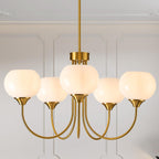 Vintage Luxe Orange Chandelier — 5-Light