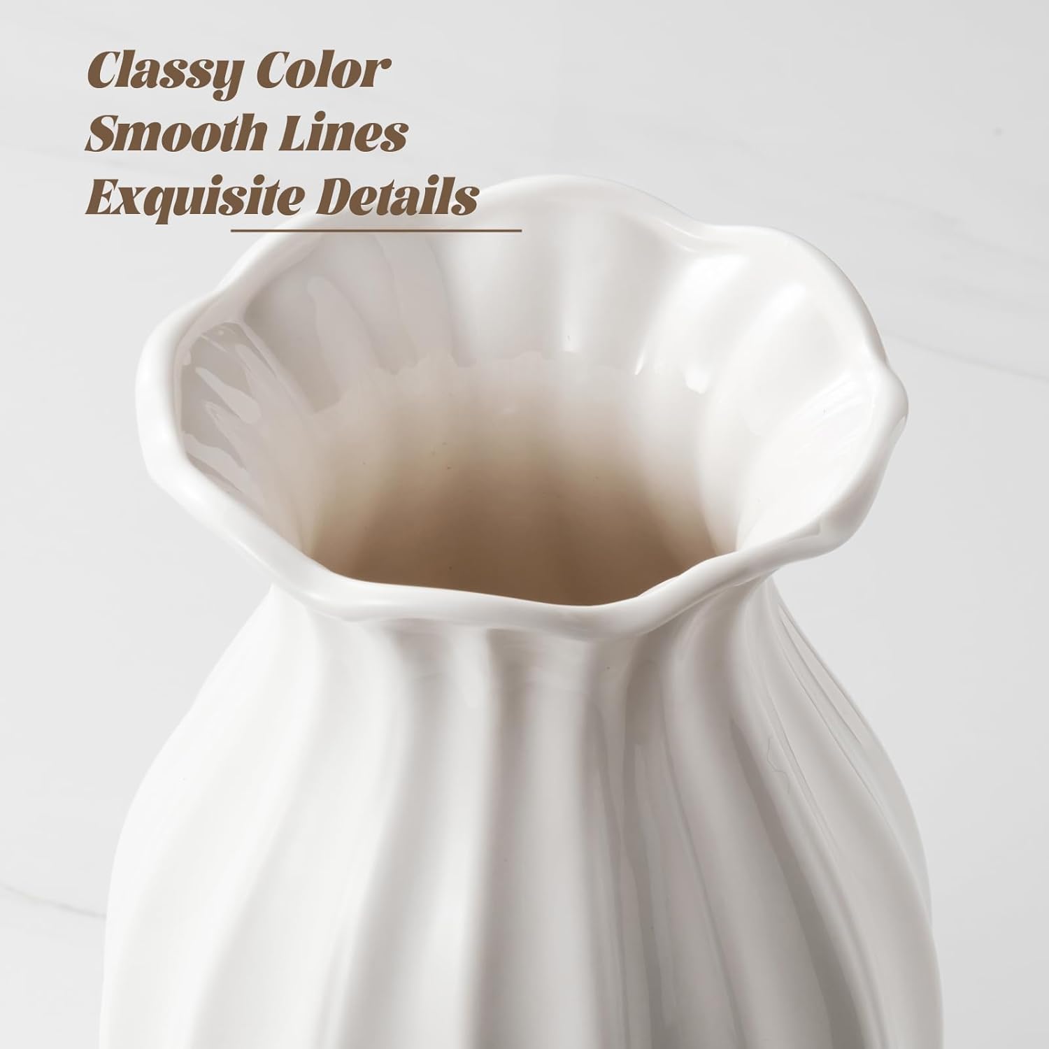 Farmhouse Ceramic Flower Vase — 8" - View 6