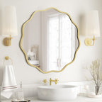 Luxe Black Round Mirror — 24"