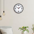 Battery Operated Modern Black Wall Clock — 8" - View 7