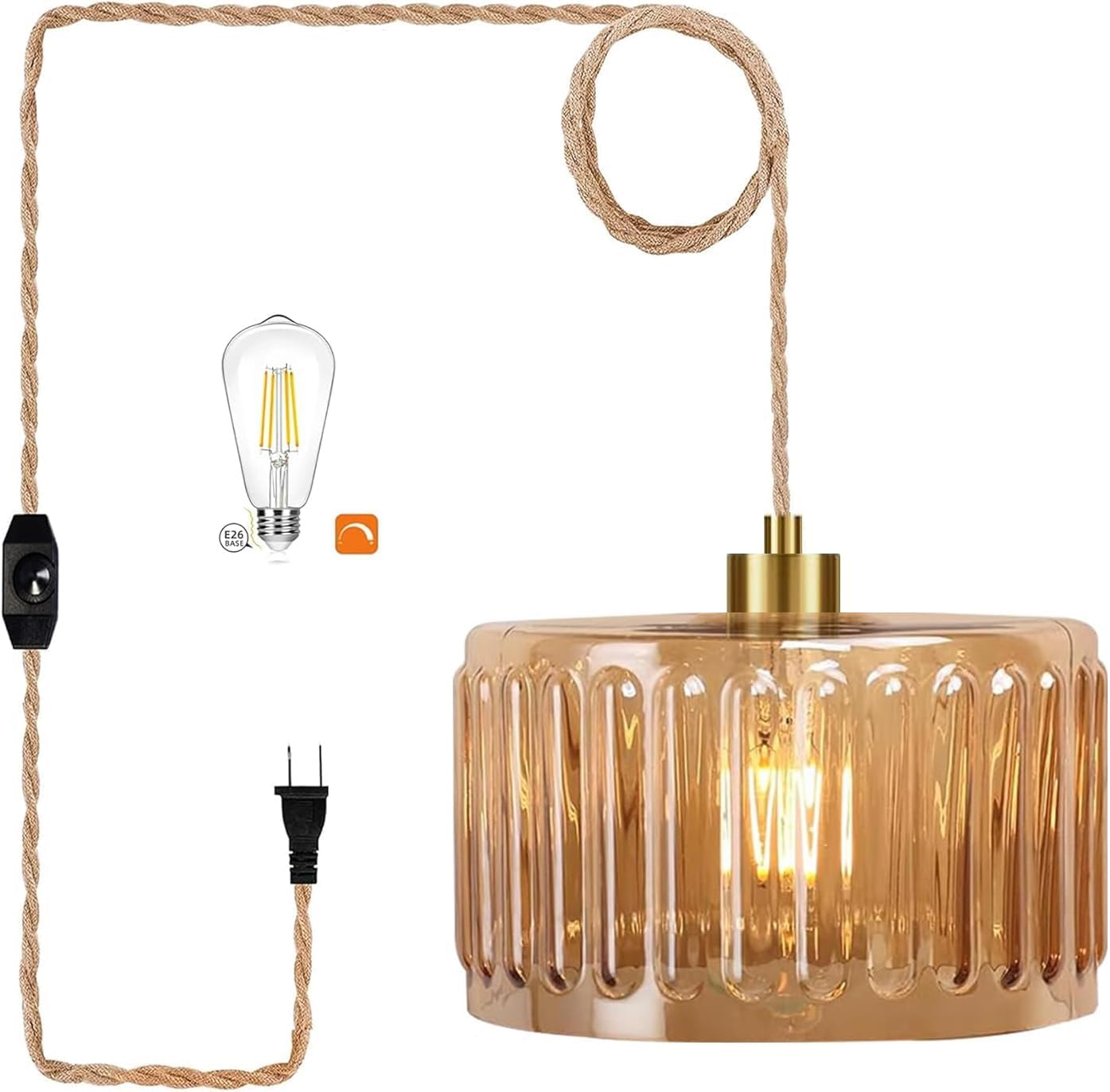 Dimmable Boho Glass Chandelier — Pendant Light-14
