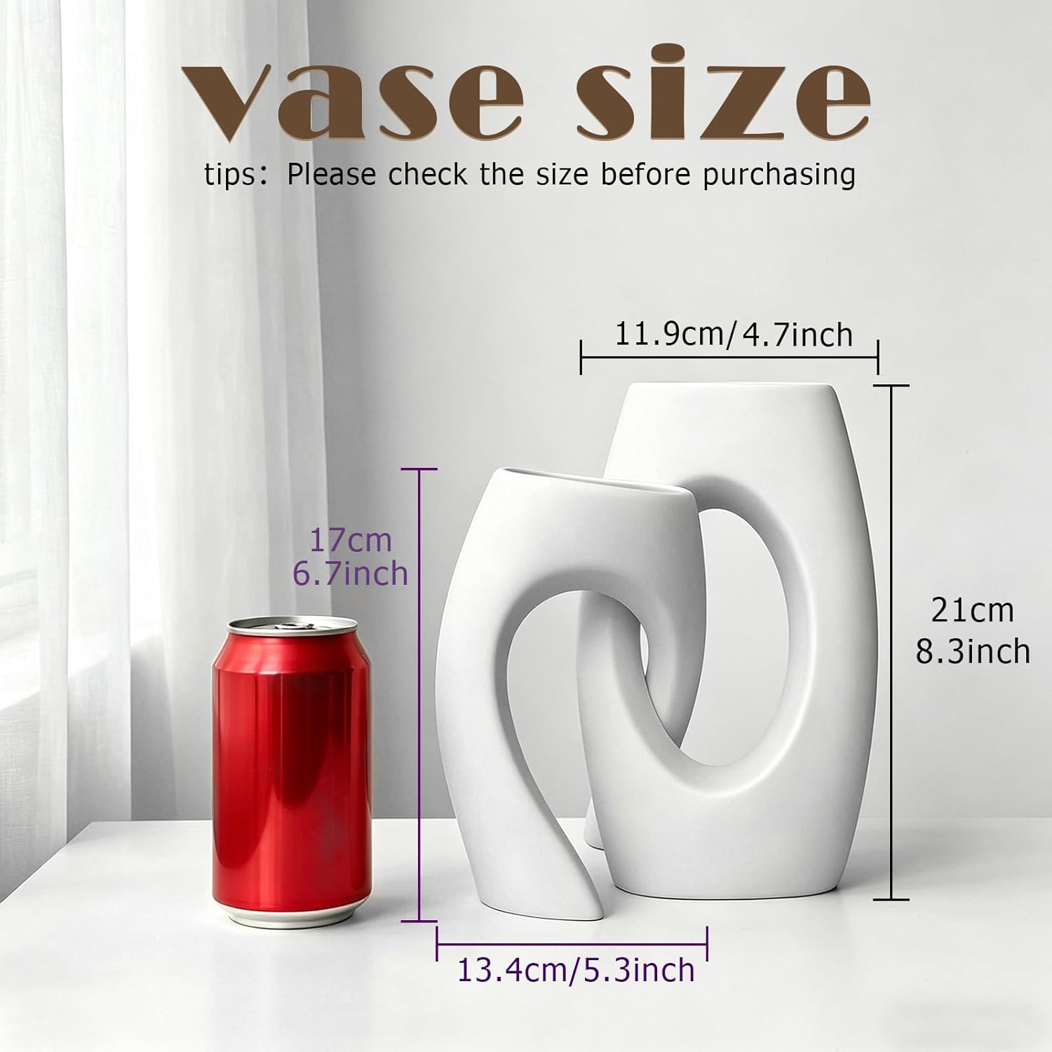 Boho Black Vase Set — Set of 2 - View 2