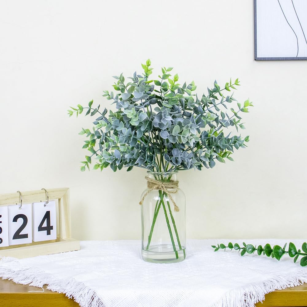 Farmhouse Glass Artificial Plant — 14" - View 2