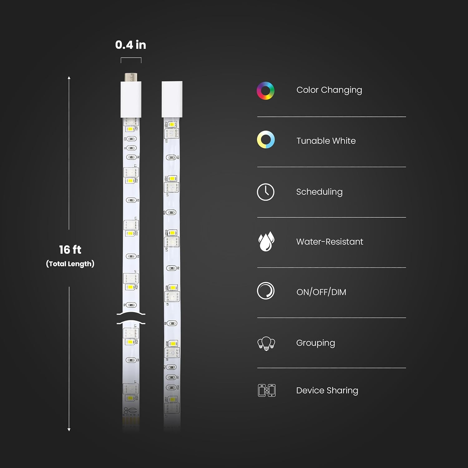 Smart Metal LED Light Strip - View 2