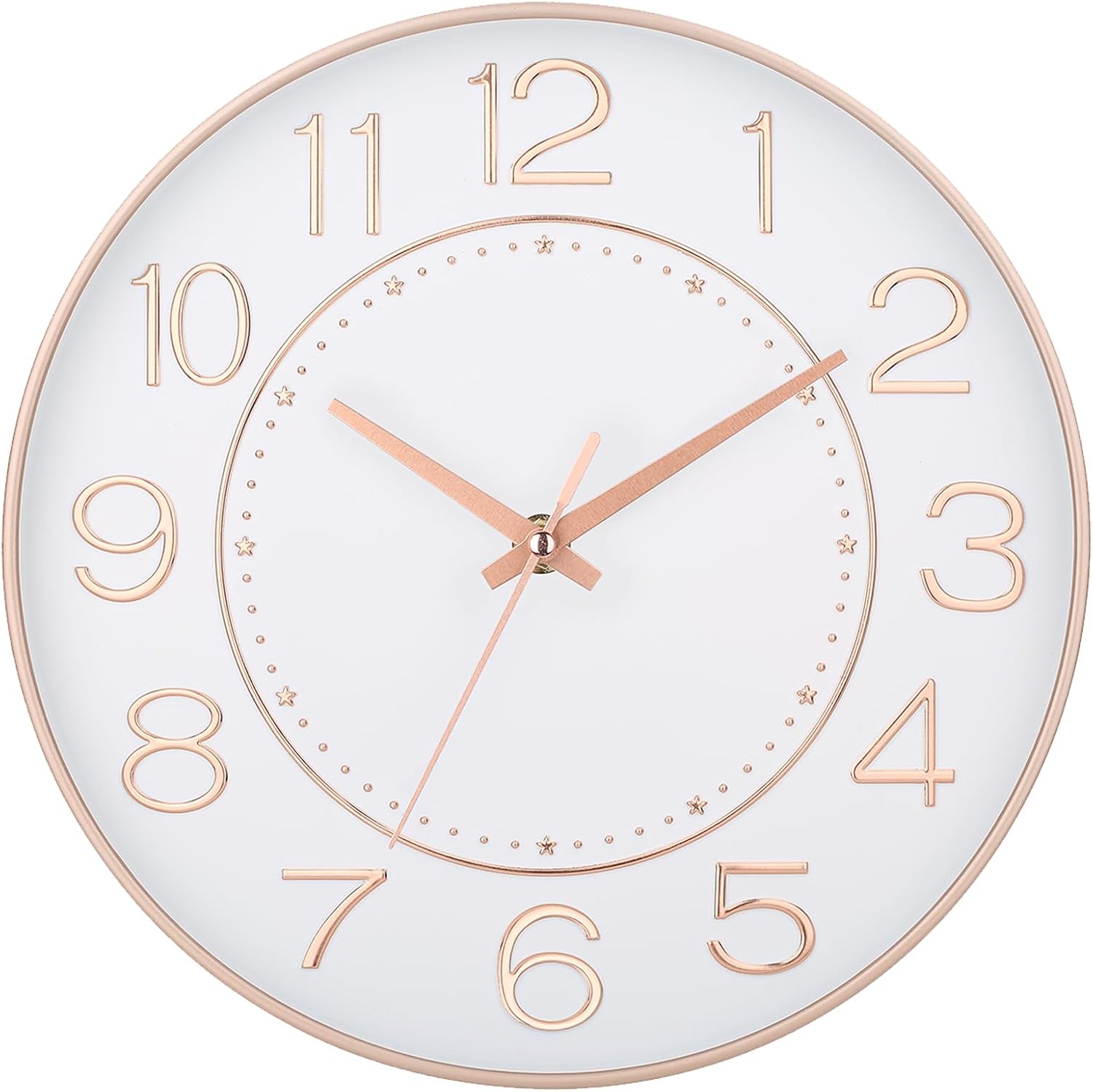 Battery Operated Luxe Black Wall Clock — 10" — 10 inch