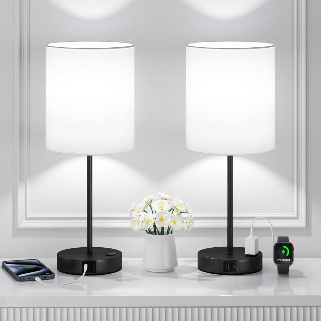 Dimmable Black Table Lamp — Set of 2 - View 8