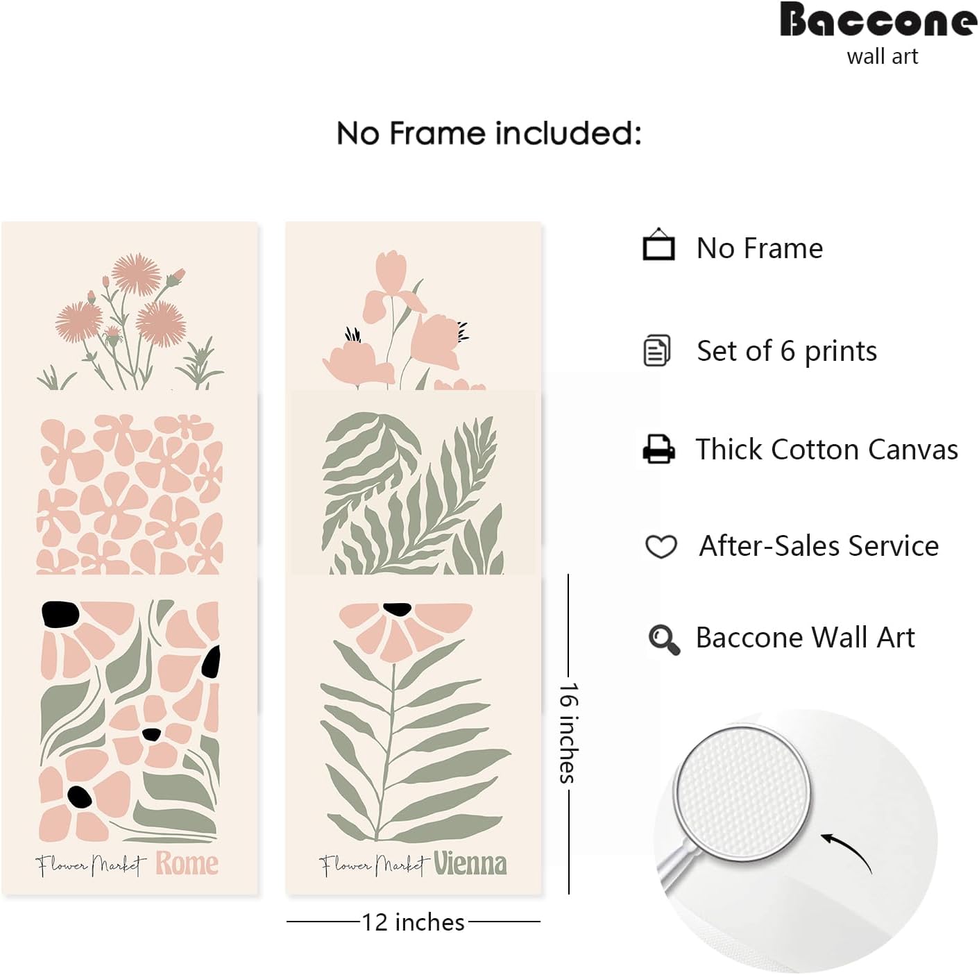 Unframed Boho Beige Wall Art Print — 16" - View 2