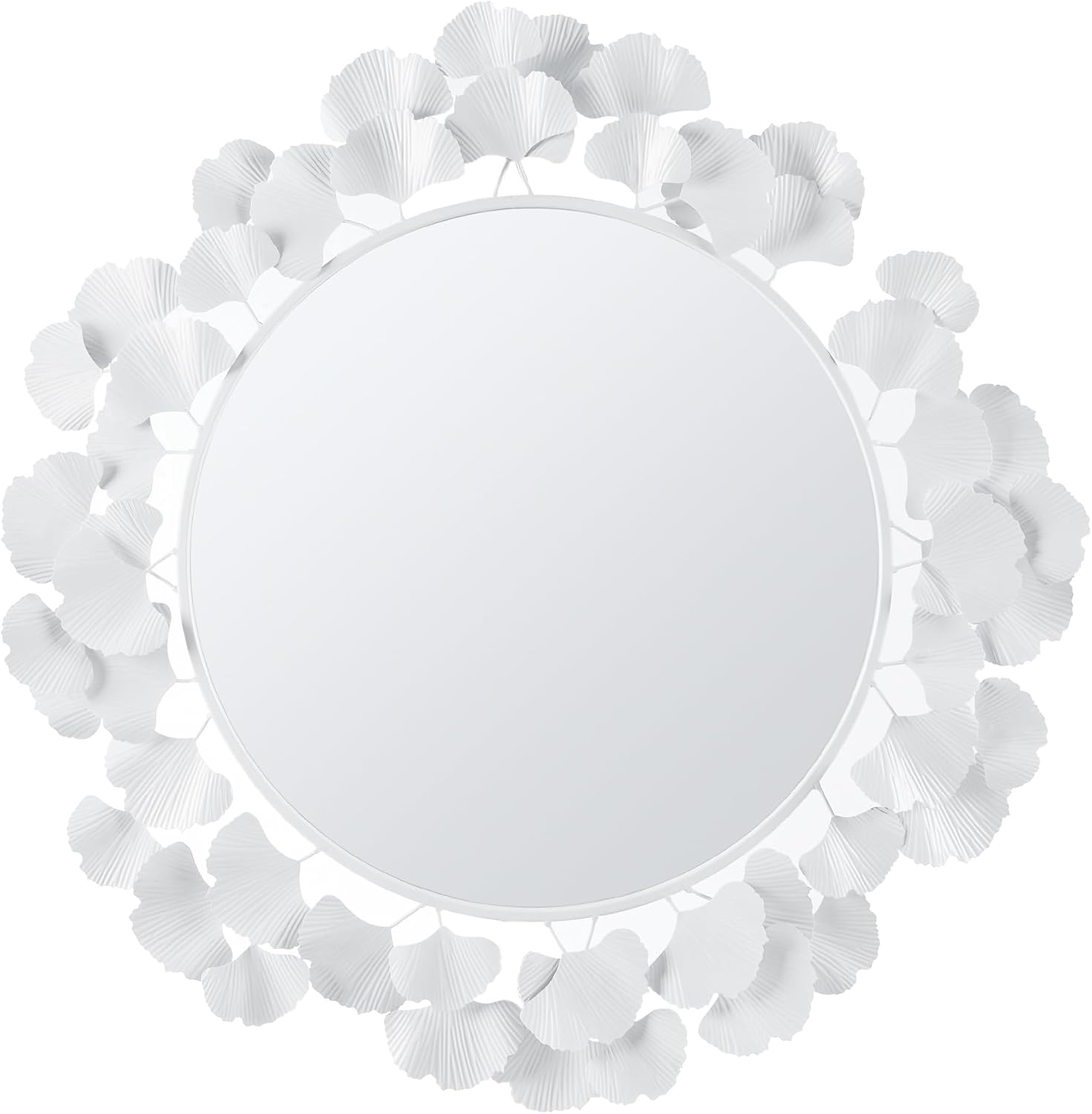 Round Luxe Gold Wall Mirror — 30.5" — White