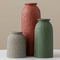 Boho Beige Vase Set — 4" — XL Red Texture Mix