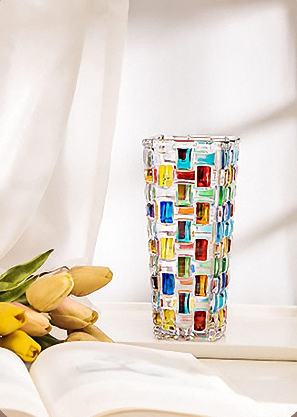 Boho Blue Flower Vase — 7" - View 7