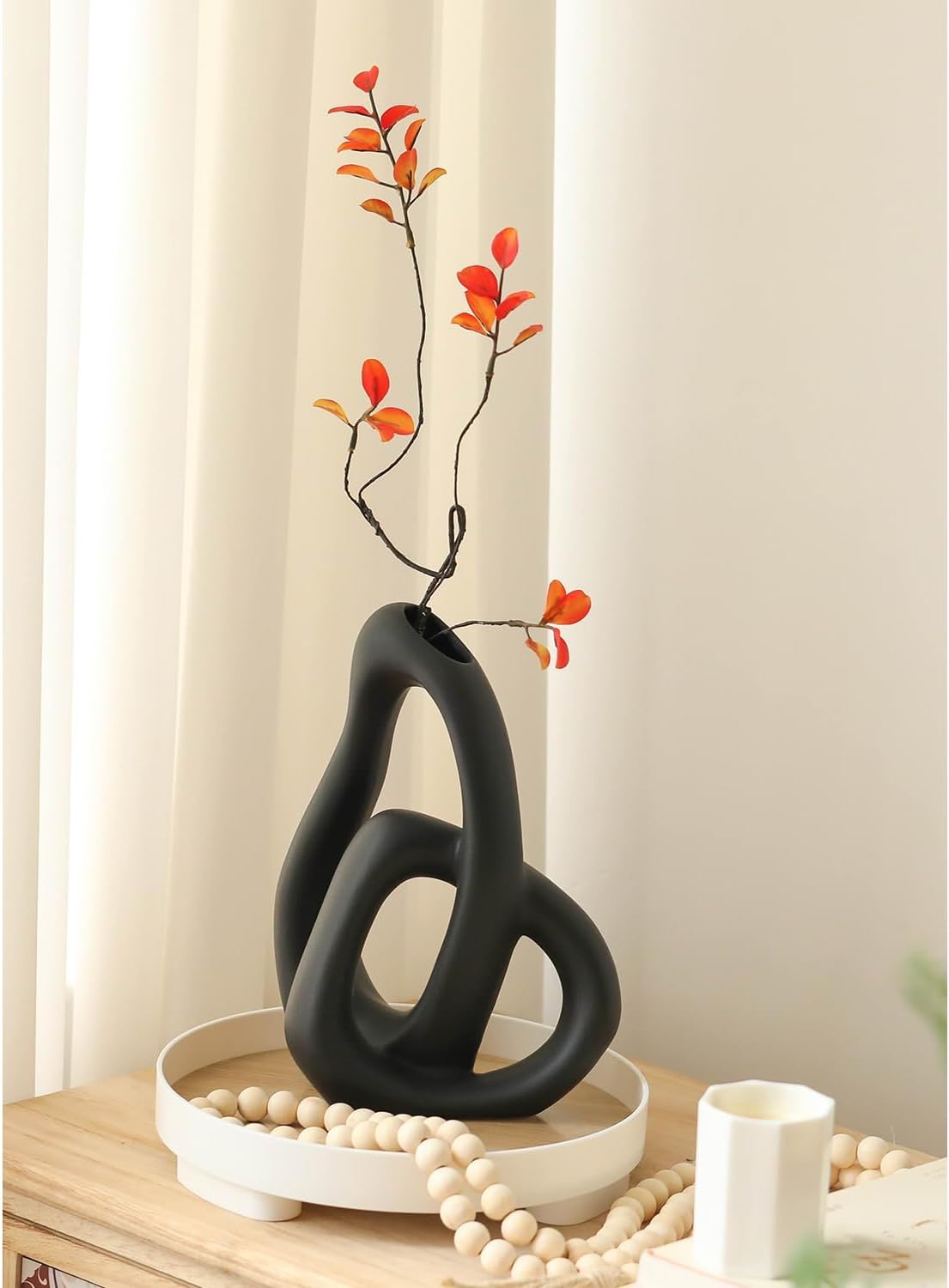 Boho Black Flower Vase - View 4
