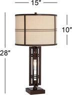 Mid-Century Brown Table Lamp — 28" - View 4