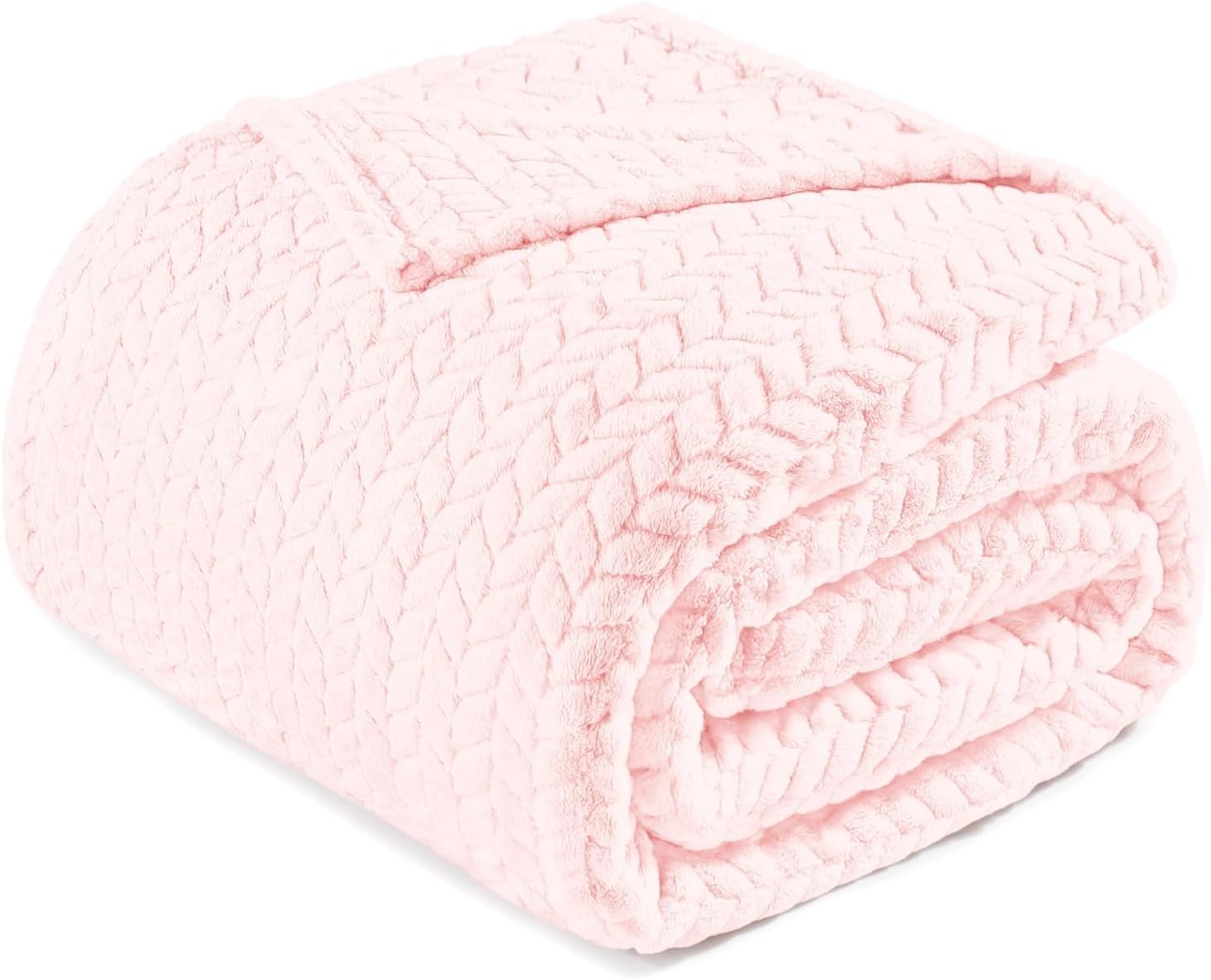 Black Throw Pillow — 70" — Light Pink