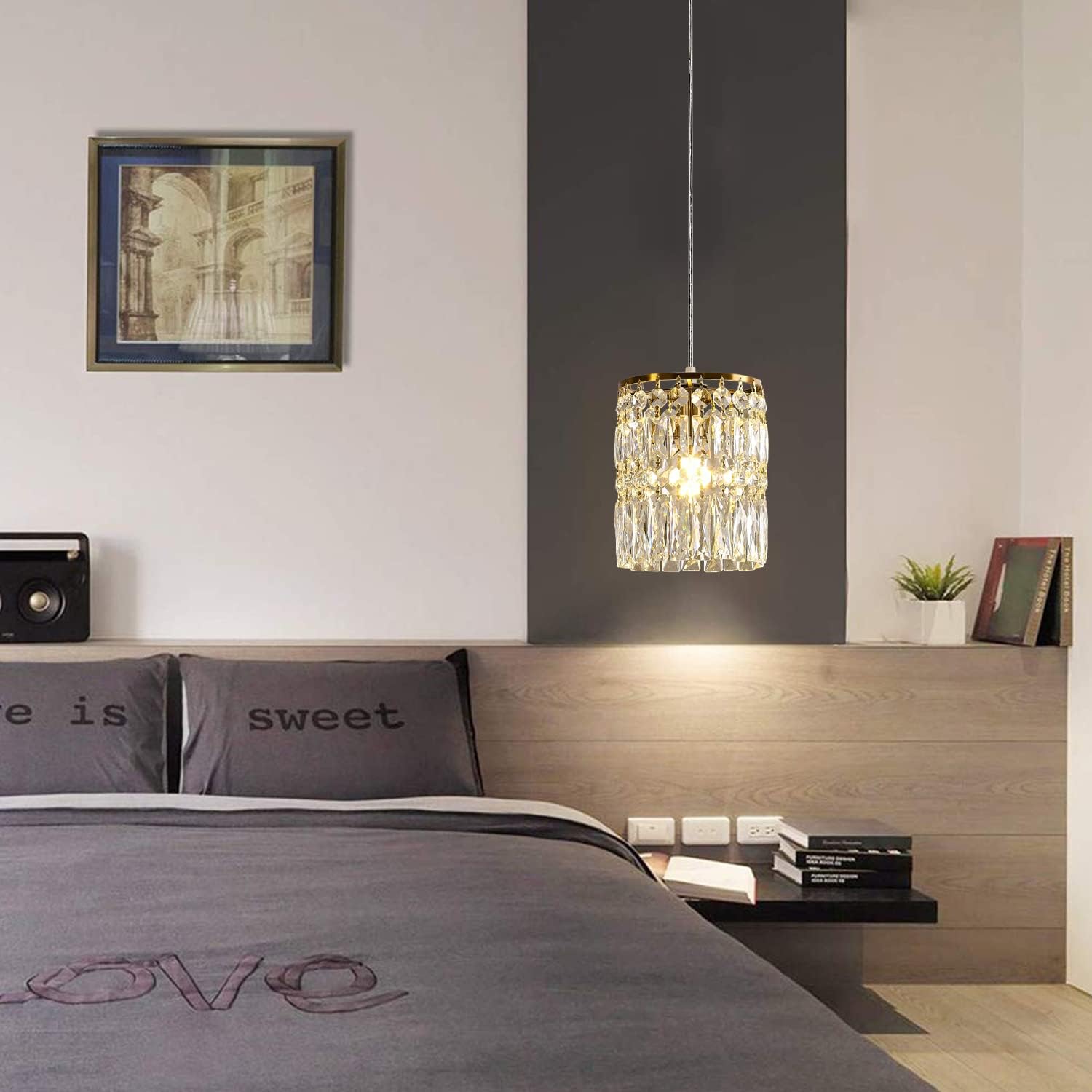 Adjustable Luxe Glass Chandelier - View 3