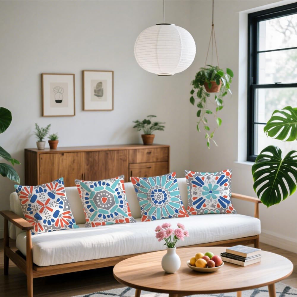 Boho Fabric Pillow Cover — 18" - View 5