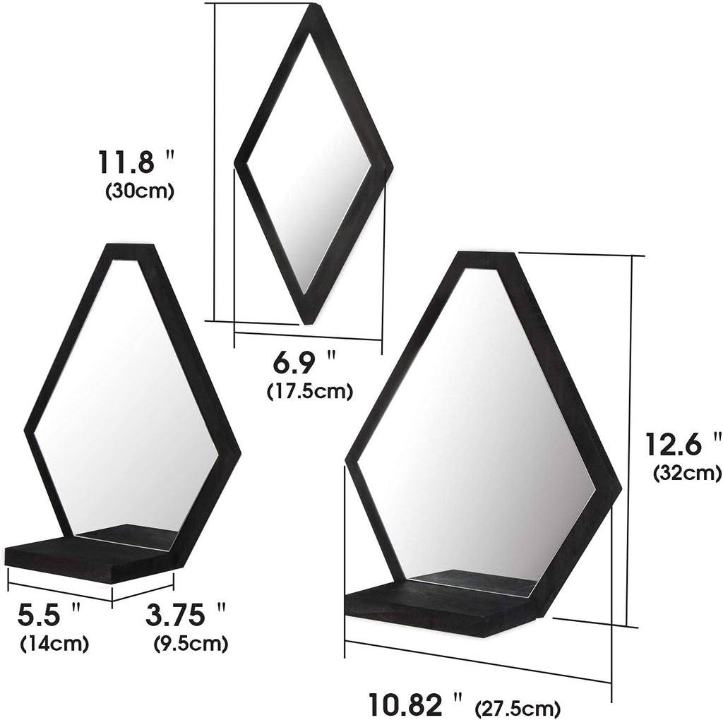 Farmhouse Wood Mirror — Set of 3 - View 6