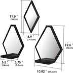 Farmhouse Wood Mirror — Set of 3 - View 6