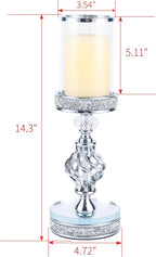 Luxe Silver Pillar Candle - View 5