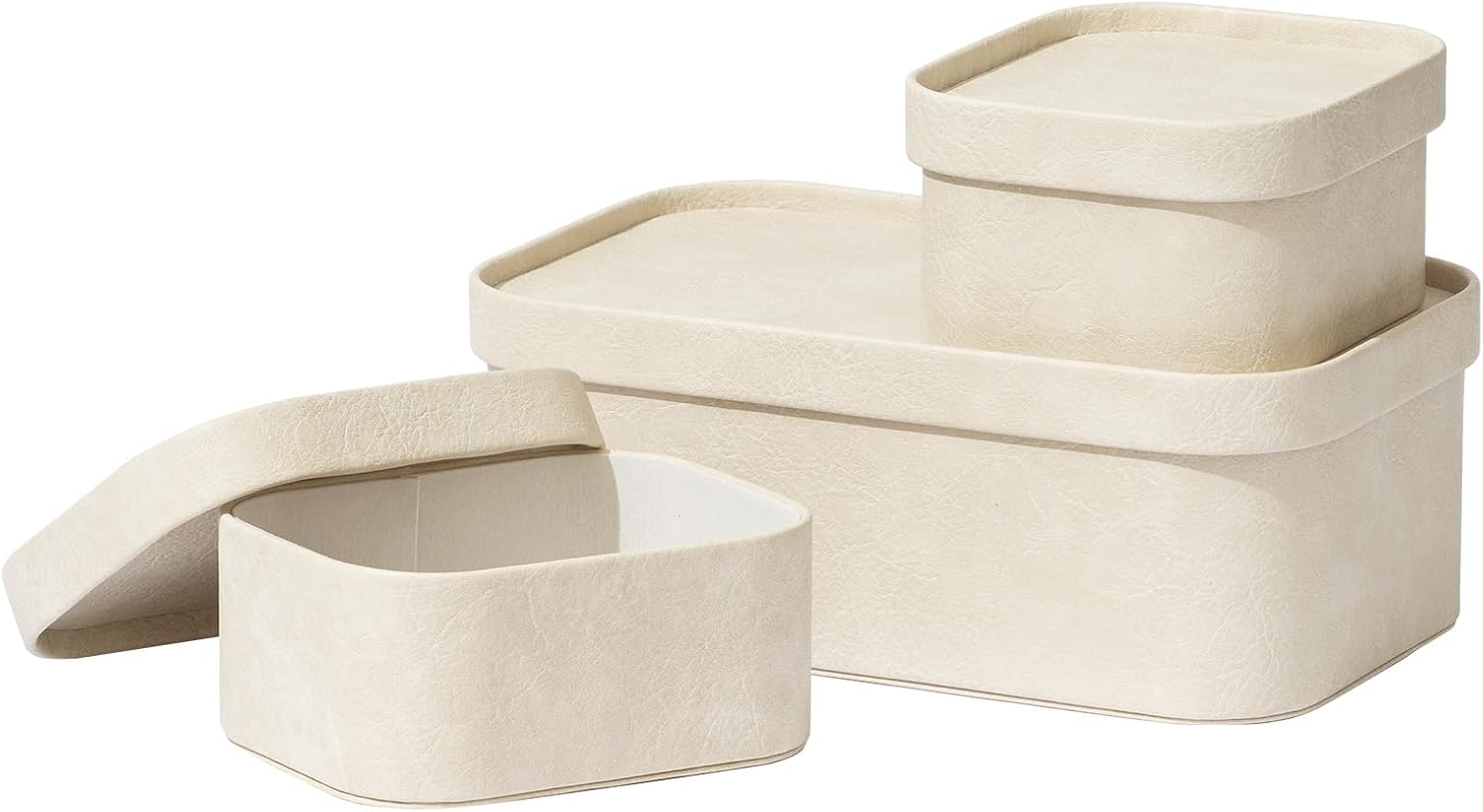 Beige Storage Basket — Set of 3 — Beige