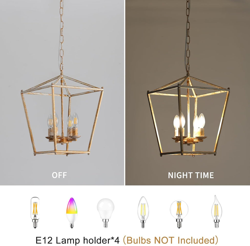 Farmhouse Gold Candle — 4-Light - View 6