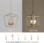 Farmhouse Gold Candle — 4-Light - View 6