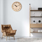 Battery Operated Farmhouse Silver Wall Clock — 10" - View 2