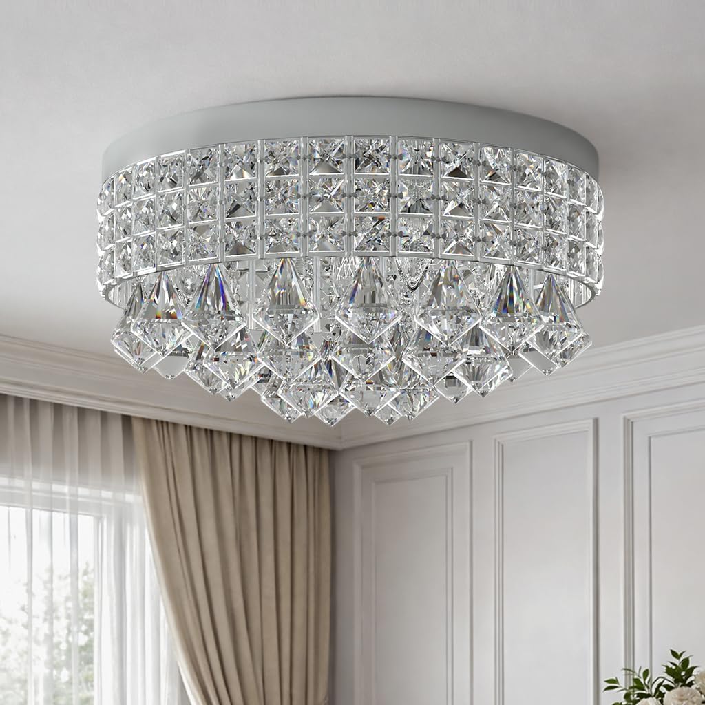 Round Luxe Black Chandelier — 15" - View 2