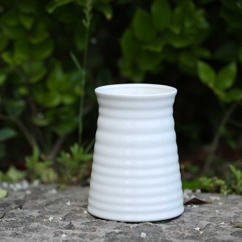 Modern Ceramic Vase — 7" - View 6