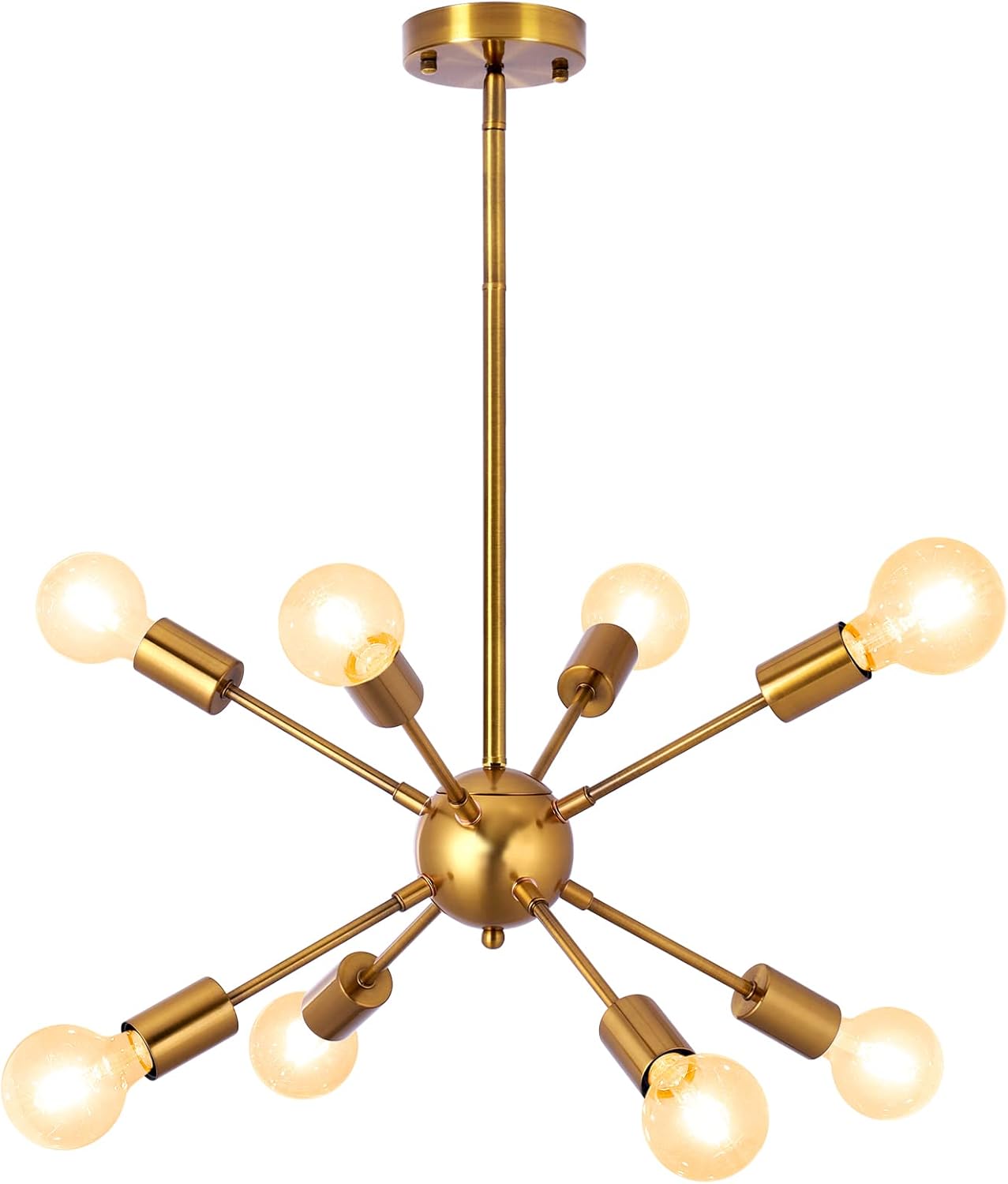 Adjustable Luxe Black Chandelier — Gold