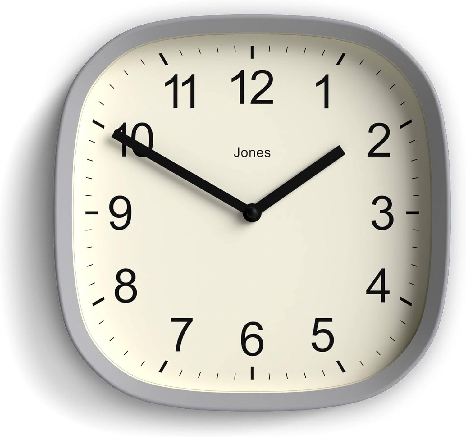 Mid-Century Black Wall Clock — 10" — 25 x 25 x 5cm
