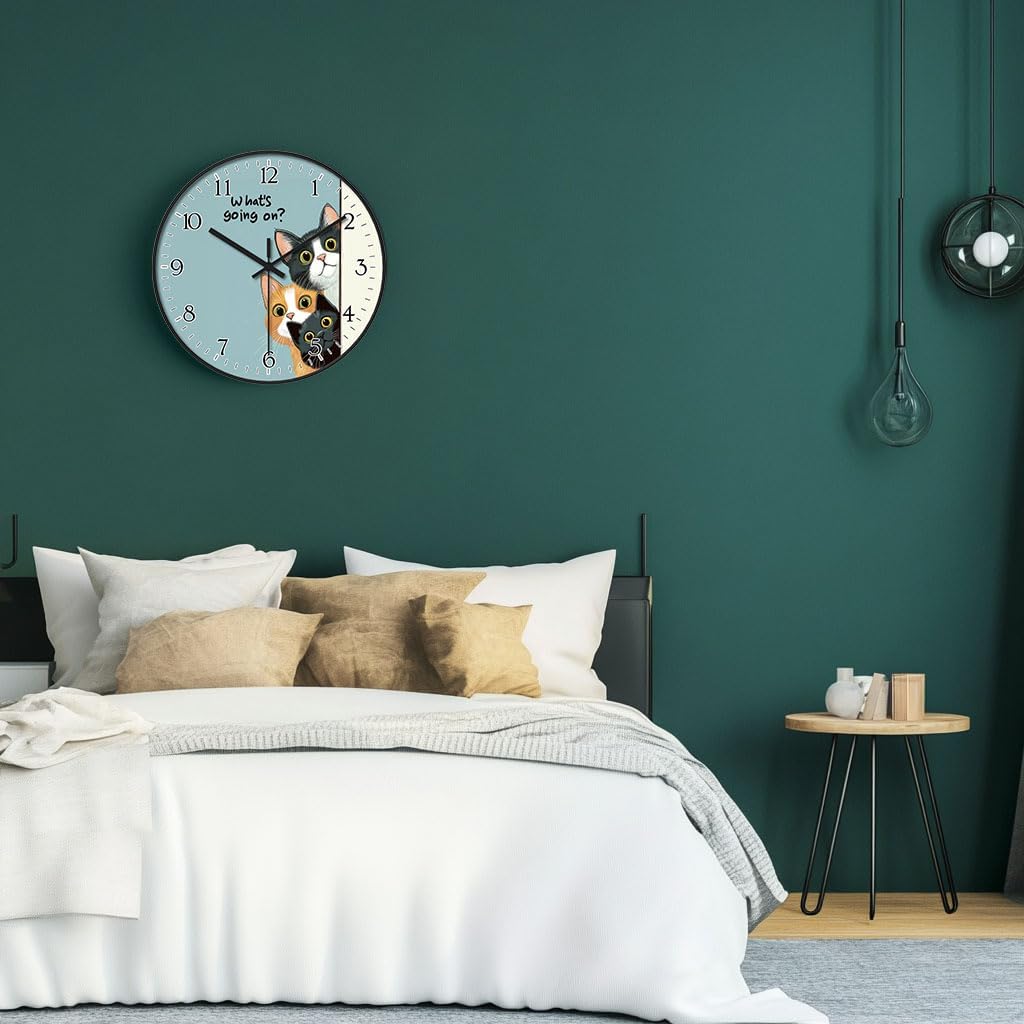 Battery Operated Purple Wall Clock — 8" - View 3