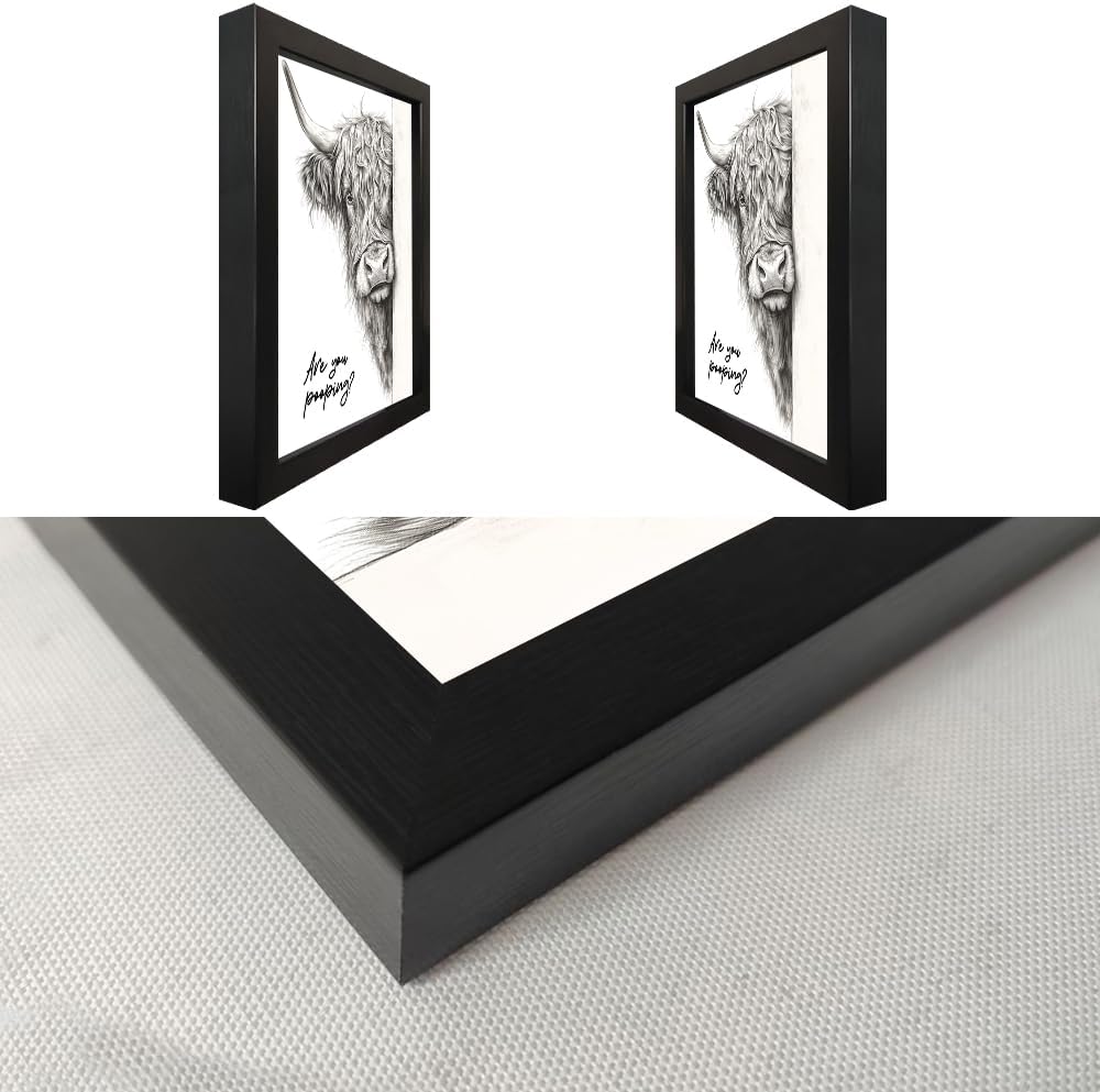 Framed Farmhouse Black Wall Decor — 8" - View 2