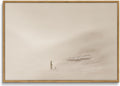 Framed Modern Beige Canvas Wall Art — 16" — Leave